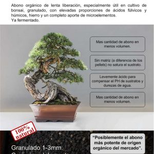 Abono orgánico de lenta liberación de bonsai 6-7-7