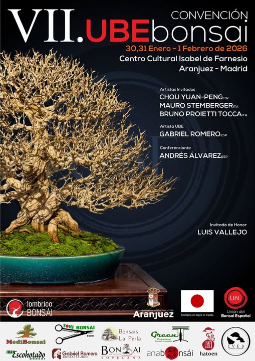 cartel exposicion UBE bonsai  enero 2026